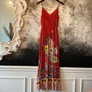 Size Small Maxi Dress with Peacock detail